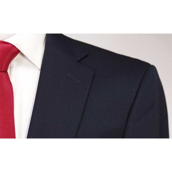 Calvin Klein Men's Solid Navy Blue 2-Btn Wool Stretch Suit 40R - Picture 4 of 10